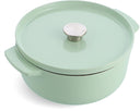KitchenAid Stegegryde Støbejern Pistachio ø 26 cm / 5,2 Liter - emaljeret non-stick belægning
