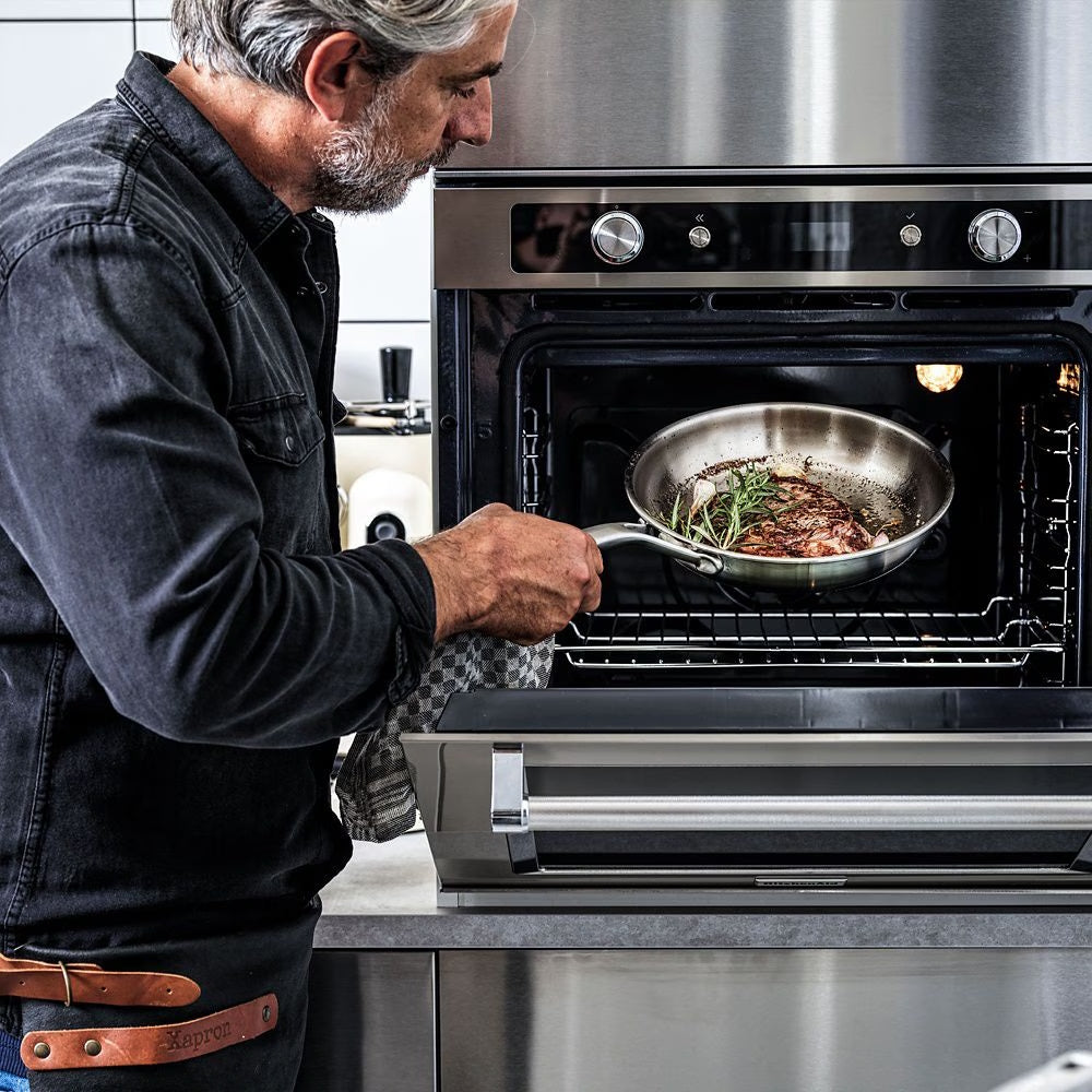 KitchenAid Stegepande sæt - Multi-Ply RVS - ø 24 og 28 cm - uden non-stick belægning