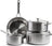 KitchenAid Pannenset Multi-Ply Rustfrit Stål 4-delt - RVS - Kogepande ø 20, 24 cm, Stegepande ø 16 cm & Stegepande ø 24 cm