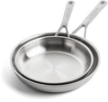 KitchenAid Koekenpannenset Tri-Ply RVS 2-delig - ø 20 & 28 cm