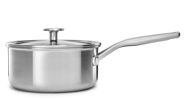 KitchenAid Kasserolle Tri-Ply Rustfrit Stål ø 18 cm / 2,1 Liter - med låg - uden non-stick belægning