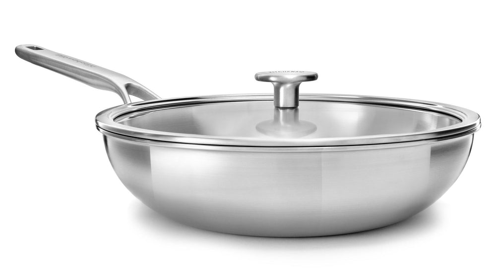 KitchenAid Wokpan met deksel Tri-Ply RVS ø 28 cm / 3.6 Liter