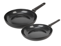 Cookinglife Stegepande Sæt Black Cera 2-Delt ø 24 & 28 cm - keramisk non-stick belægning