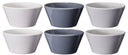 Cookinglife Suppeskåle / Skåle - Siaki Hvid / Blå / Grå ø 14 cm - Porcelæn - 6 stk.