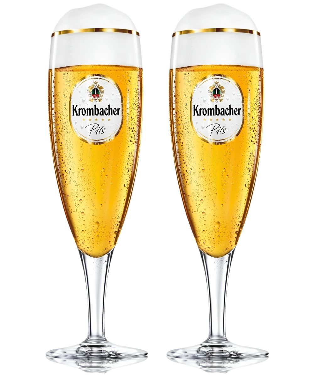 Krombacher Bierglazen på Fod 300 ml - 2 stk.