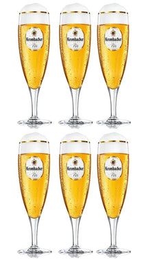 Krombacher Bierglas på fod 300 ml - 6 stykker