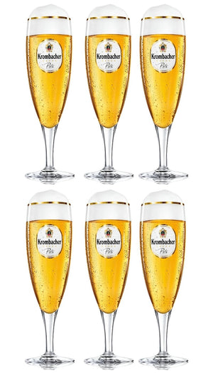 Krombacher Bierglas på fod 300 ml - 6 stykker