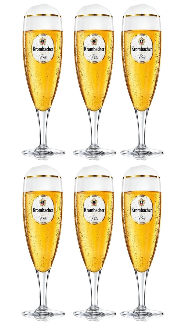 Krombacher Bierglas på fod 300 ml - 6 stykker