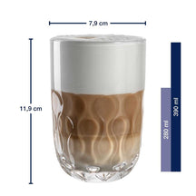 Leonardo Latte Macchiato Glazen - Gocce Due - 390 ml - 2 stuks - afmetingen