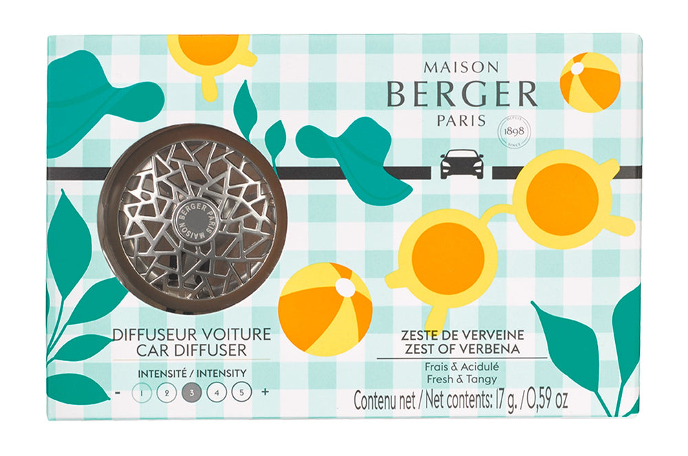 Maison Berger Autoparfum / Autodiffuser Estivale Graphic - Zest of Verbena - med navulling