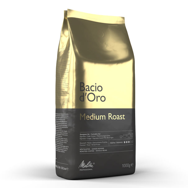 Melitta Kaffeebønner / Espressobønner Bacio d'Oro - Medium Roast - 1 Kg