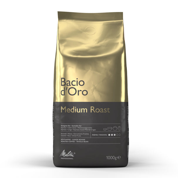 Melitta Kaffeebønner / Espressobønner Bacio d'Oro - Medium Roast - 1 Kg