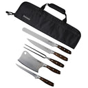 Messermeister BBQ-knivsæt Avanta Pakkatræ 6-delt - med Knivtaske