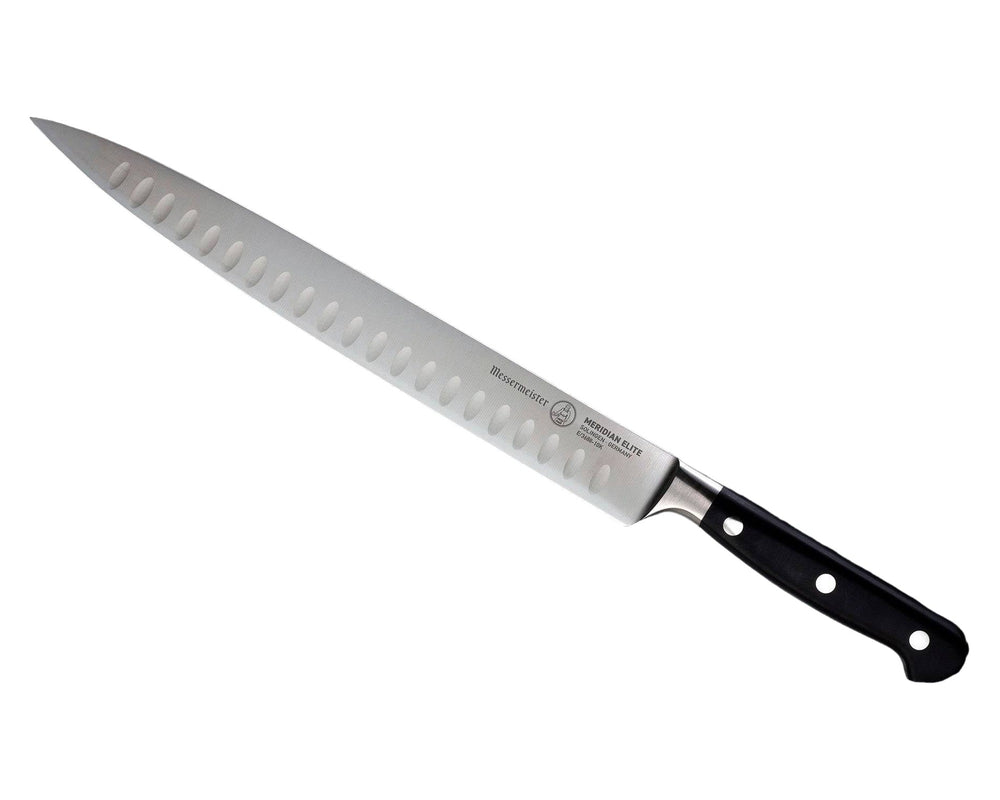 Messermeister Vleesmes met Kuiltjes Meridian Elite 25 cm - schuin aanzicht