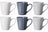 Cookinglife Mokken Siaki - Hvid / Blå / Grå 350 ml - Porcelæn - 6 stk.