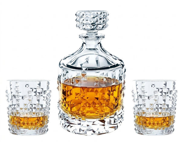 Nachtmann Whiskysæt Punk 3-delt - Karaffel 750 ml & 2 Whiskyglas 348 ml