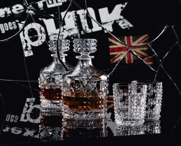 Nachtmann Whiskysæt Punk 3-delt - Karaffel 750 ml & 2 Whiskyglas 348 ml