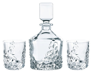 Nachtmann Whiskey Set Sculpture 3-delig - Karaf 750 ml & 2 Whiskeyglazen 365 ml