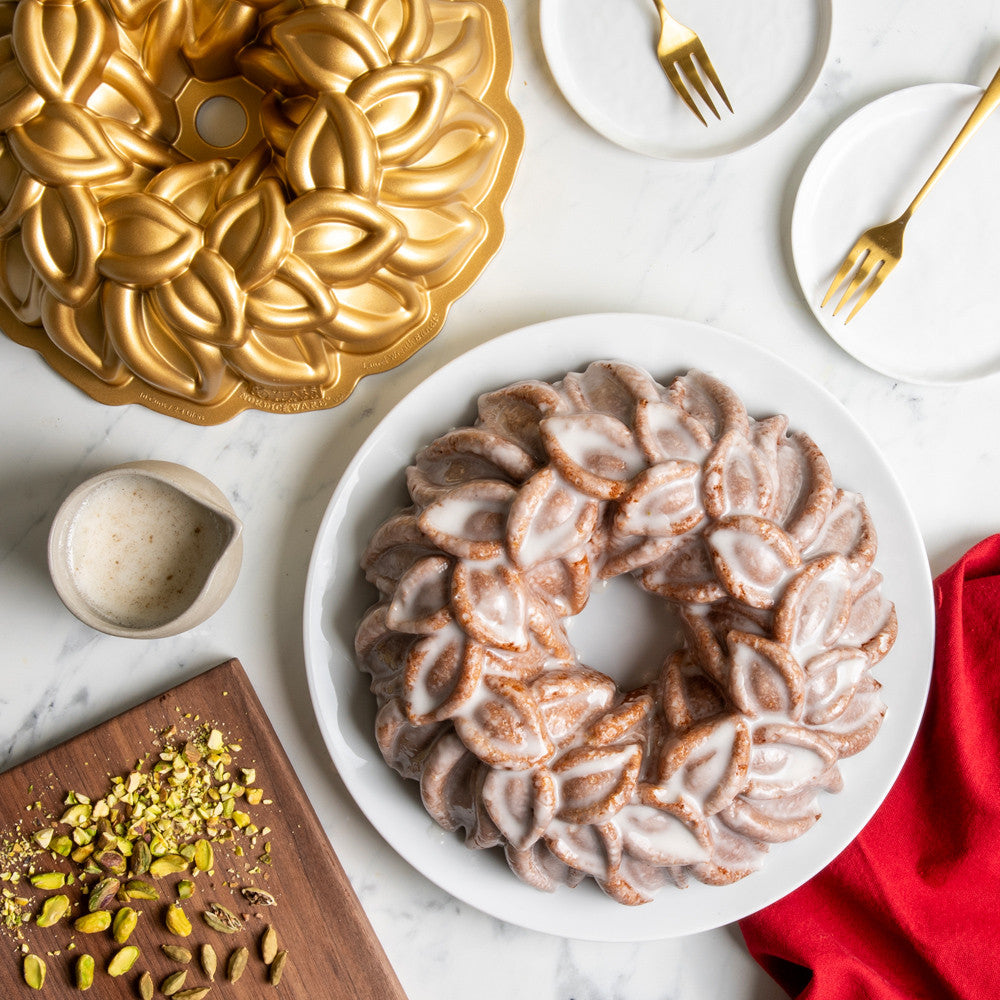 Nordic Ware Tulbandform Laurel Wreath Bundt Guld - Gussejern - ø 27 cm