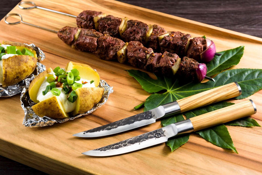 Forged Steakmessen Olive - 4 styk