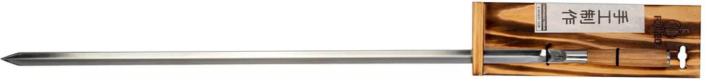 Forged BBQ Spies Churrasco - Olijfhout / Staal - V - form - 70cm