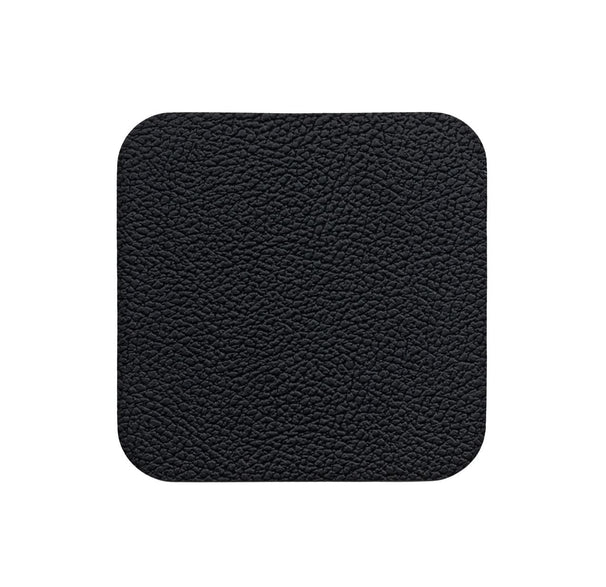 Cookinglife Underlag - Vegan læder - Sort - 10 x 10 cm - 6 stk.
