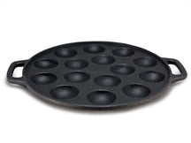 Cookinglife Poffertjespan - Gietijzer - ø 24 cm - 15 poffertjes - uden non-stick belægning - egnet til alle varmekilder