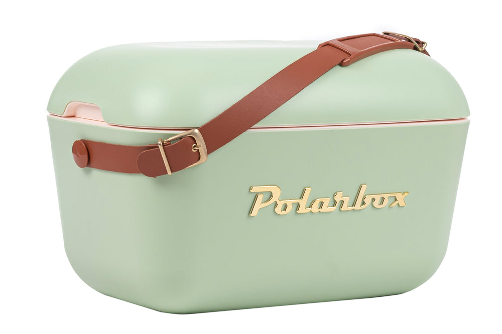 Polarbox Køleboks med Skulderrem - Olive Green-Gold - 12 Liter