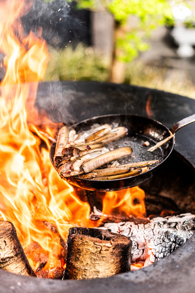 Forged Stegepande Carbonstål ø 28 cm - egnet til alle varmekilder - uden non-stick belægning
