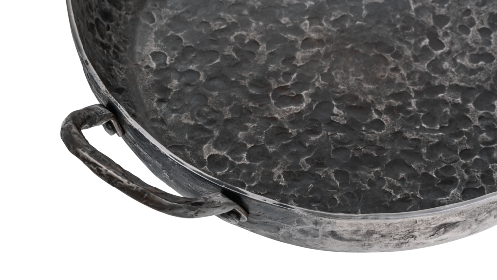 Forged Koekenpan Carbonstaal med 2 håndtag ø 24 cm - egnet til alle varmekilder - uden non-stick belægning