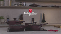 BerlingerHaus Pannenset Nordic Mat Bordeaux 11-Delig - Kookpan ø 20, 24, 28 cm, Koekenpan ø 24, 28 cm & Steelpan ø 16 cm - Geschikt voor alle warmtebronnen