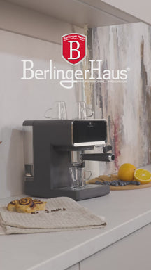 BerlingerHaus Espressomachine / Pistonmachine Digitaal Mat Antraciet - 3-in-1 - 20 Bar - 1.0 Liter