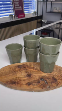 Cosy & Trendy Kaffe Kopper / Cappuccino Kopper Bistro Thyme Green 290 ml - 6 stk.