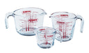 Pyrex Glas Målebæger Sæt Iconics' 3-Delt - 250 ml, 500 ml & 1 Liter