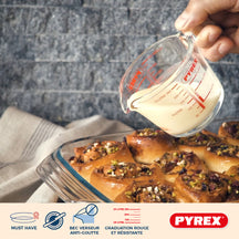 Pyrex Glas Målebæger Sæt Iconics' 3-Delt - 250 ml, 500 ml & 1 Liter