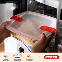 Pyrex Glas Ovnfast fad med låg Cook & Heat 1 Liter - 3 Stykker