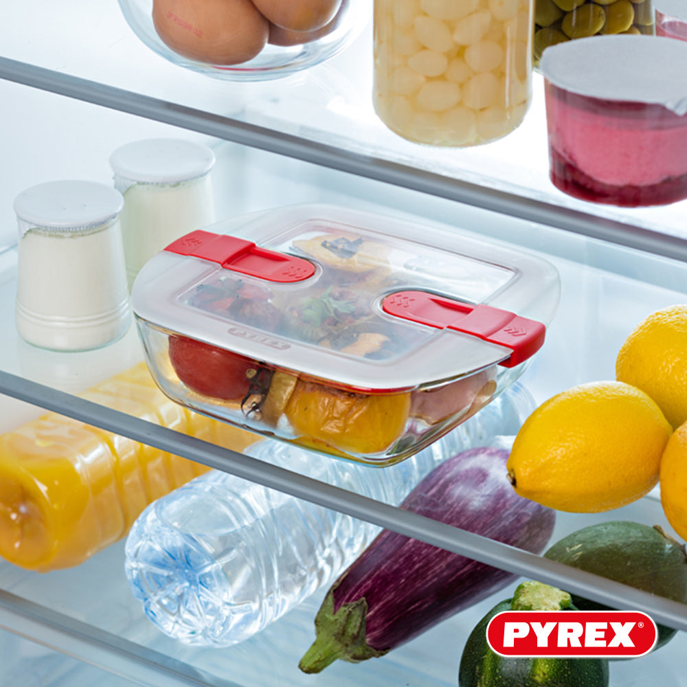 Pyrex Glas Ovnfast fad med låg Cook & Heat 1 Liter - 3 Stykker