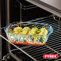 Pyrex Glas Ovnfast fad med låg Cook & Heat 1 Liter - 3 Stykker