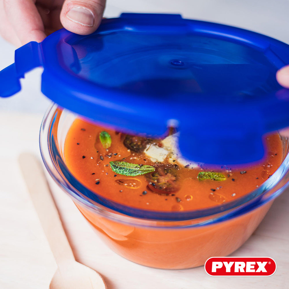 Pyrex Glas Opbevaringsskåle / Ovnfade med låg Cook & Go 7-delt