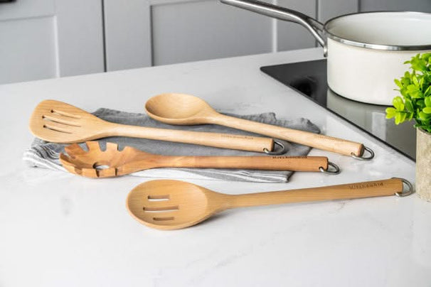 KitchenAid Køkkenredskabssæt Core Birketræ 4-delt