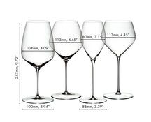 Riedel Vinglas sæt Veloce - Cabernet / Merlot, Pinot Noir / Nebbiolo, Sauvignon Blanc & Chardonnay - 4 stykker