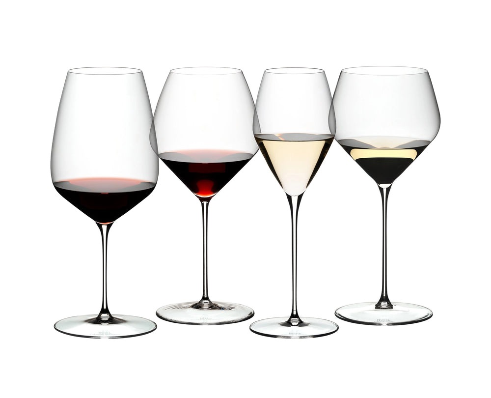 Riedel Vinglas sæt Veloce - Cabernet / Merlot, Pinot Noir / Nebbiolo, Sauvignon Blanc & Chardonnay - 4 stykker