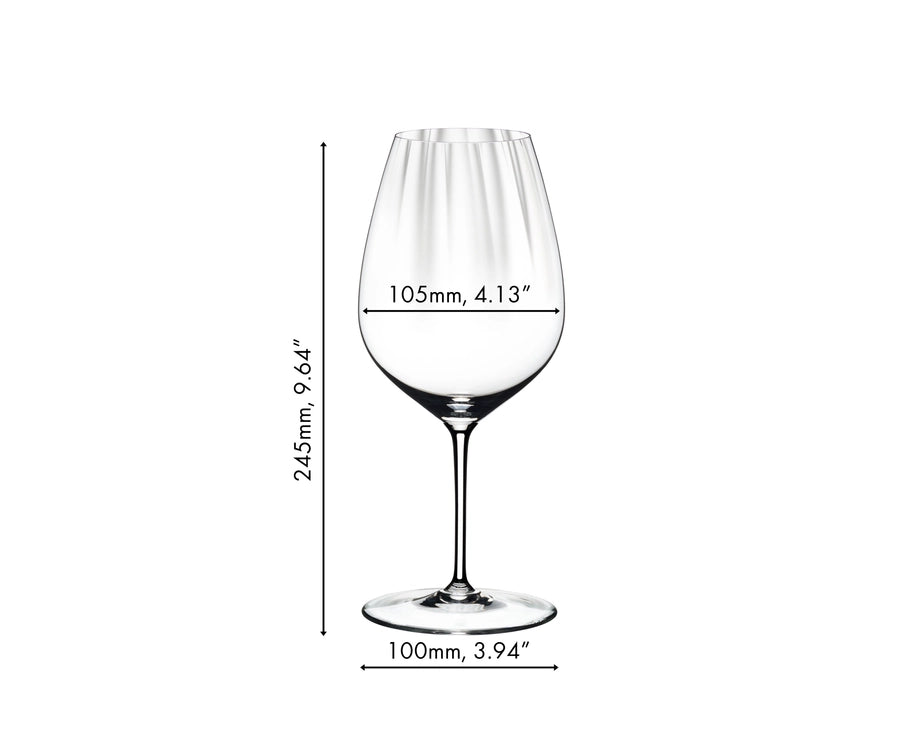 Riedel Wijnglazenset - Røde Wijnglas - Performance - Cabernet / Merlot - 834 ml - 4 Stykker
