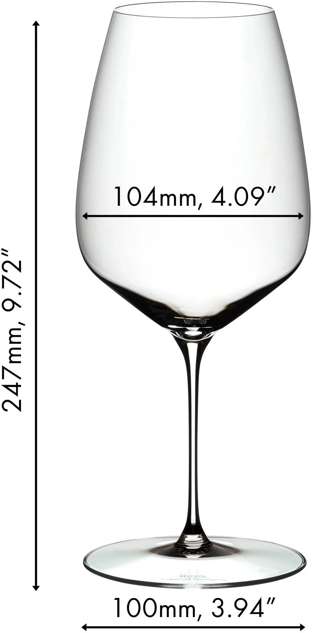 Riedel Wijnglazenset - Røde Wijnglas - Veloce - Cabernet Sauvignon / Merlot - 829 ml -  4 Stykker