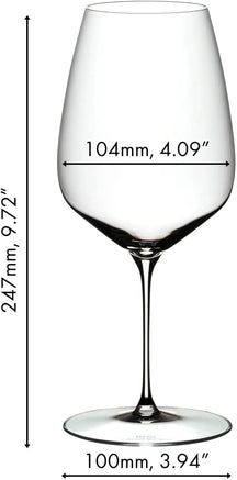 Riedel Wijnglazenset - Røde Wijnglas - Veloce - Cabernet Sauvignon / Merlot - 829 ml -  4 Stykker