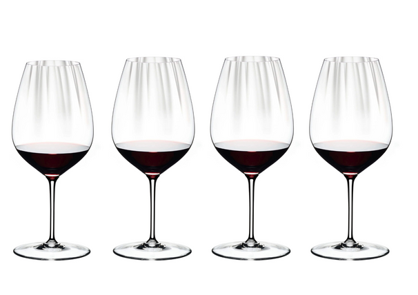 Riedel Wijnglazenset - Røde Wijnglas - Performance - Cabernet / Merlot - 834 ml - 4 Stykker