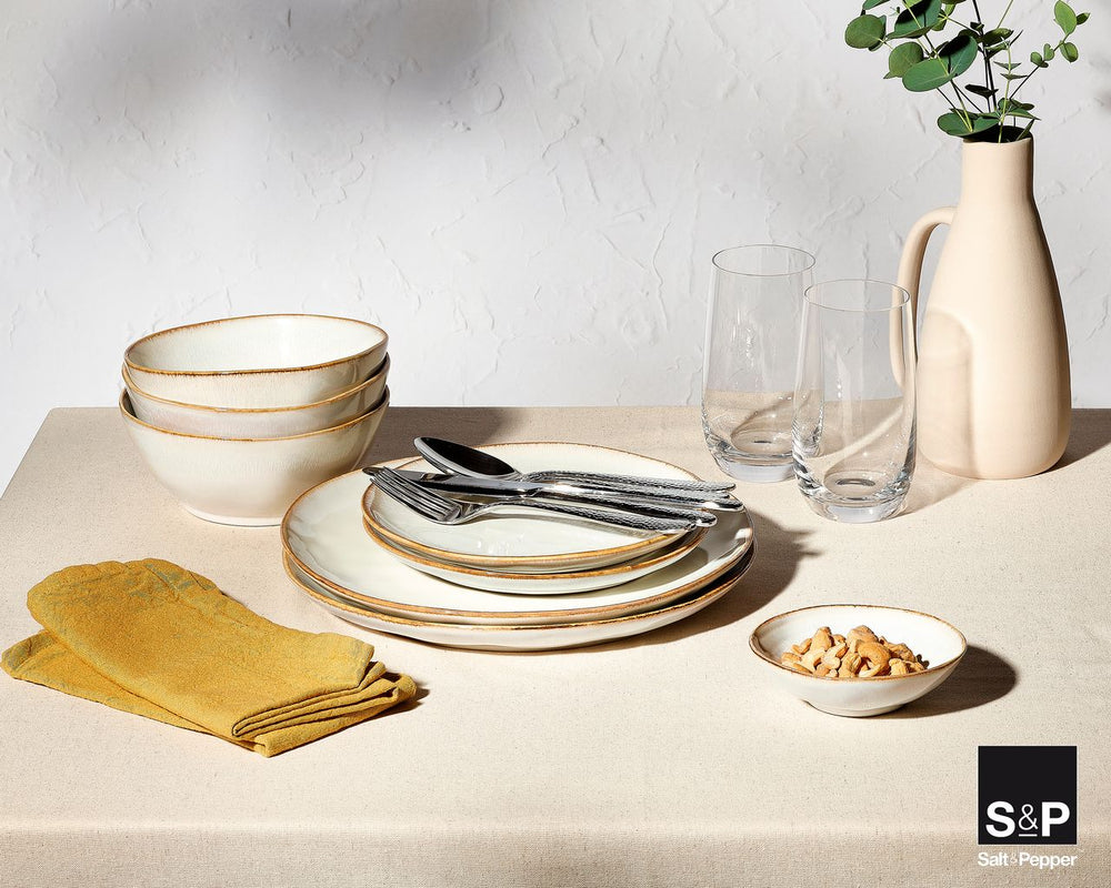 Salt & Pepper Dinerborden Artisan Hvid ø 28 cm - 4 Stykker