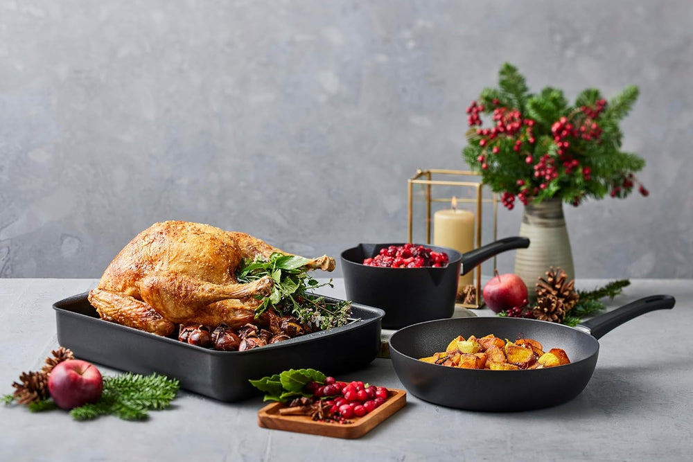 SCANPAN Hapjespan / Sauteerpan med deksel Classic Induction ø 28cm / 3 liter - egnet til alle varmekilder - standard non-stick belægning
