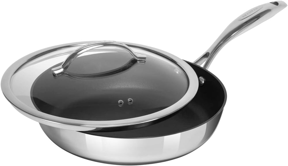 SCANPAN Hapjespan / Sauteerpan med låg HaptIQ ø 28cm / 2.5 liter - egnet til alle varmekilder - standard non-stick belægning