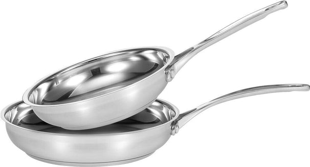 SCANPAN Stegepandesæt Impact Rustfrit Stål 2-delt - ø 20 & 28 cm - egnet til alle varmekilder - uden non-stick belægning